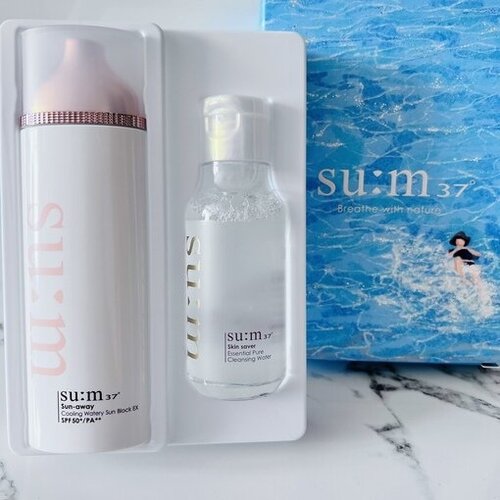 Su: m37 Солнцезащитный, охлаждающий крем SPF50+ PA+++(100мл) Cooling Watery Sun Block EX