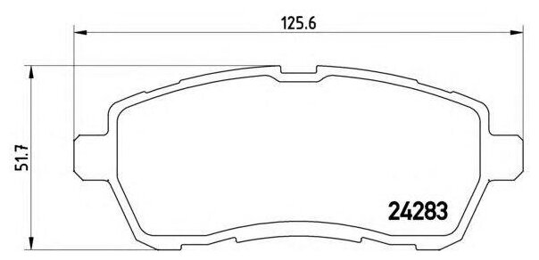 Дисковые тормозные колодки передние brembo P24072 (4 шт.)