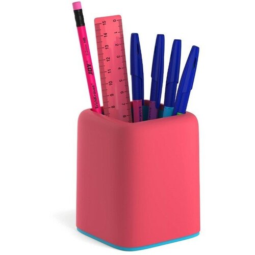 Набор настольный ErichKrause Forte Bubble Gum, 6 предметов, розовый с голубой вставкой