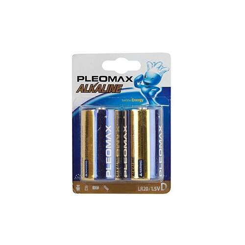 Батарейки Pleomax LR20-2BL арт. C0019254 (2 шт.)