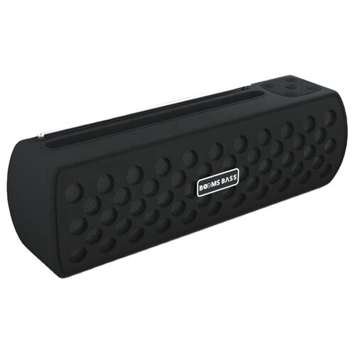 Беспроводная портативная bluetooth (блютус) колонка с антенной FM Booms Bass L10 / Чёрный