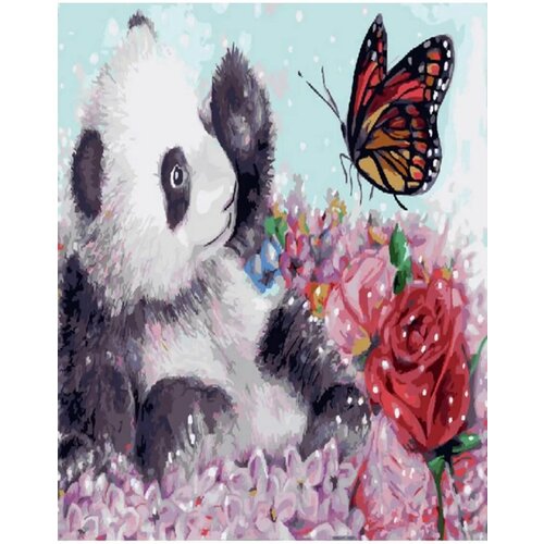 Картина по номерам Панда в цветах 40х50 см Art Hobby Home
