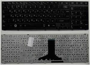 Клавиатура для ноутбука Toshiba Satellite A660, A665, Qosmio X770, P750, P755 черная, рамка черная