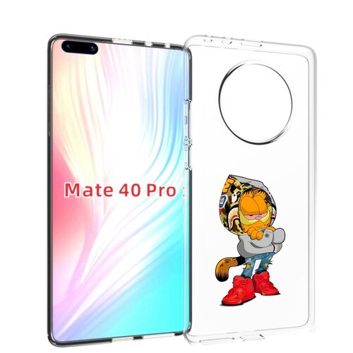 Чехол MyPads модный-котяра детский для Huawei Mate 40 Pro (NOH-NX9) задняя-панель-накладка-бампер