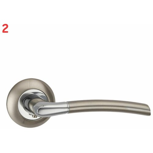 Ручка дверная Ardea круглая розетка (матовый никель/хром) (2 шт.)