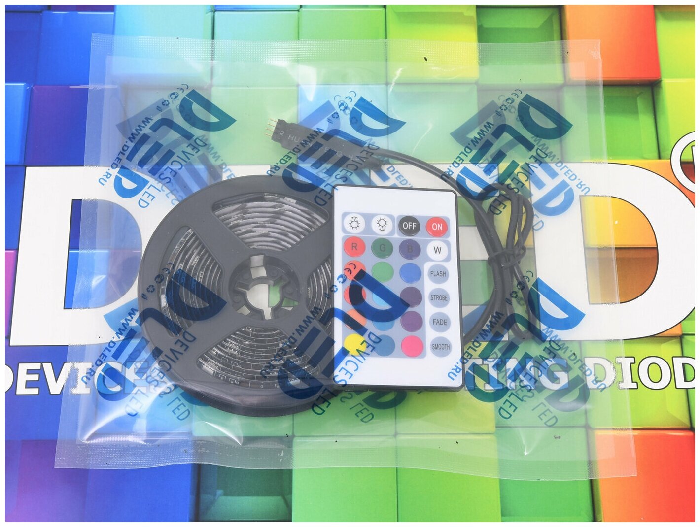 Светодиодная лента 5V RGB USB DLED VIBE SMD5050 (комплект 2 метра ленты с пультом)