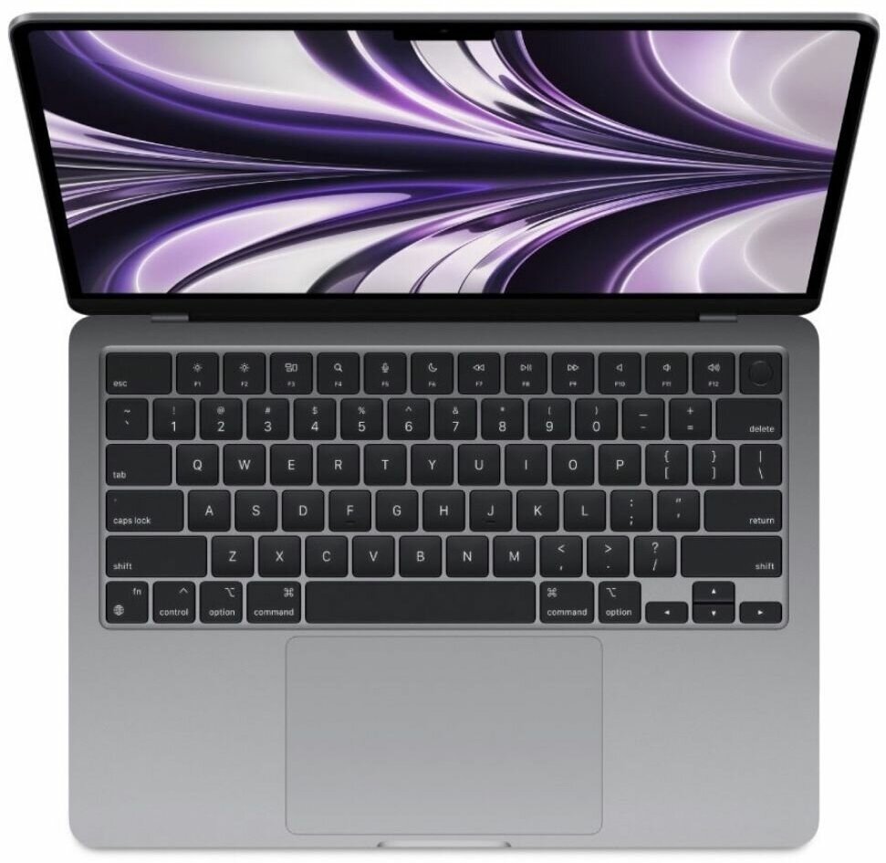 MacBook Air 13 (M2 2022) CPU/8, 8/256 Gb, Space Gray (MLXW3), Российская клавиатура(Гравировка)