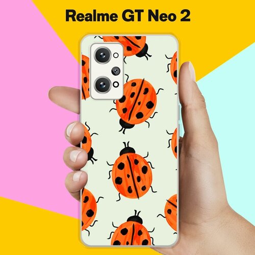 Силиконовый чехол на Realme GT Neo 2 Коровки / для Реалми ДжиТи Нео 2