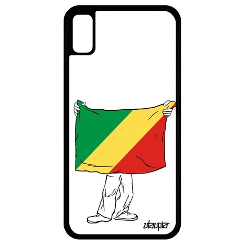 фото Чехол для телефона apple iphone xr, "флаг конго браззавиль с руками" государственный страна utaupia