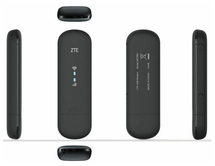 Модем 2G/3G/4G ZTE MF79N USB Wi-Fi Firewall +Router внешний черный