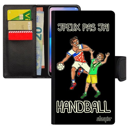 фото Чехол-книжка на смартфон iphone 8 plus, "не могу - у меня гандбол!" шутка хэндбол utaupia