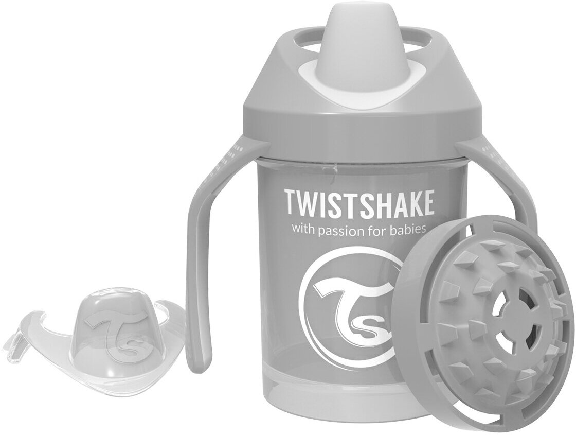 Поильник Twistshake Mini Cup 230 мл Пастельный серый