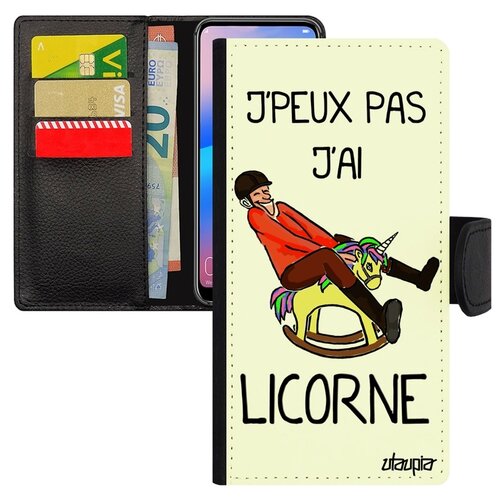фото Чехол-книжка на мобильный samsung galaxy s8, "не могу - у меня единорог!" юмор карикатура utaupia