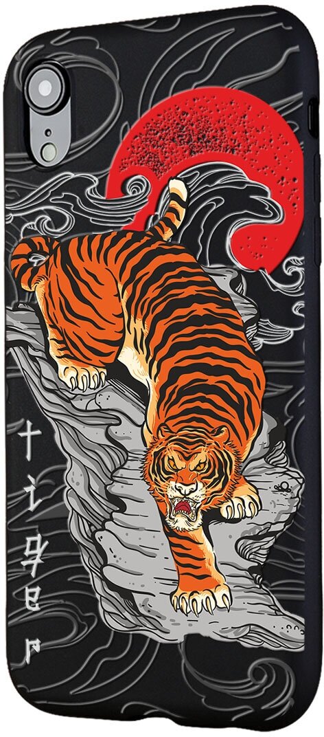 Силиконовый чехол Mcover для Apple iPhone XR с рисунком Китайский тигр