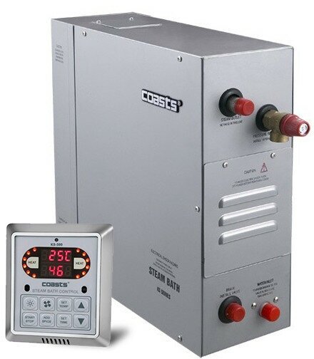 Парогенератор Keya Sauna Coasts KSB-150, 20,2 кг/ч, 15 кВт, 380 В, с выносным пультом KS-300, для помещений 13–18 м3, цена - за 1 шт