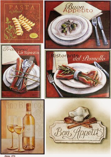 Изображение товара Декупажная карта А4 рисовая бумага тонкая