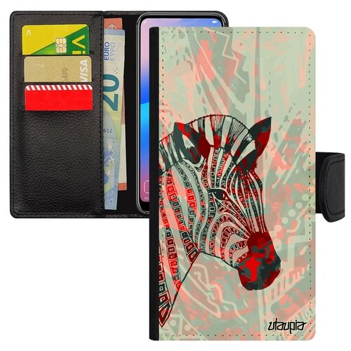 фото Чехол книжка на мобильный huawei p20 lite, "зебра" horse саванна utaupia