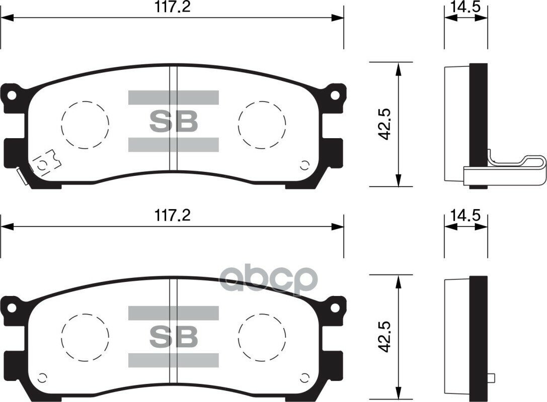 Колодки Торм. зад. Sangsin brake арт. SP1528