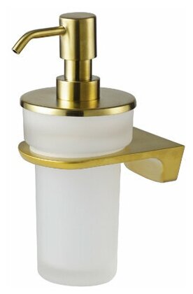 Дозатор для жидкого мыла, матовое стекло/ матовое золото, WasserKRAFT Aisch K-5999