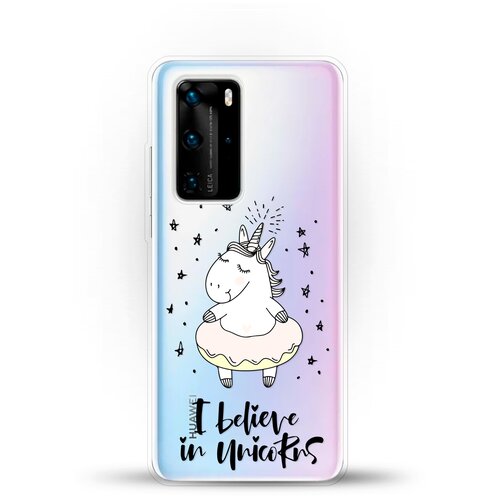 фото Силиконовый чехол единорог на huawei p40 pro andy & paul