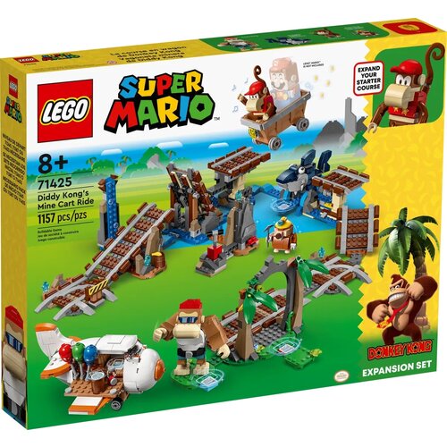 Конструктор LEGO Super Mario 71425 Diddy Kong's Mine Cart Ride Expansion Set, 1157 дет. набор mario golf super rush игра футболка donkey kong s