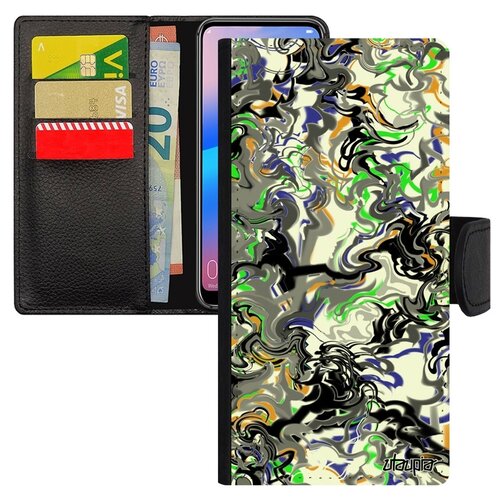 фото Чехол-книжка на мобильный galaxy a10, "мраморный фон" узор зигзаг utaupia