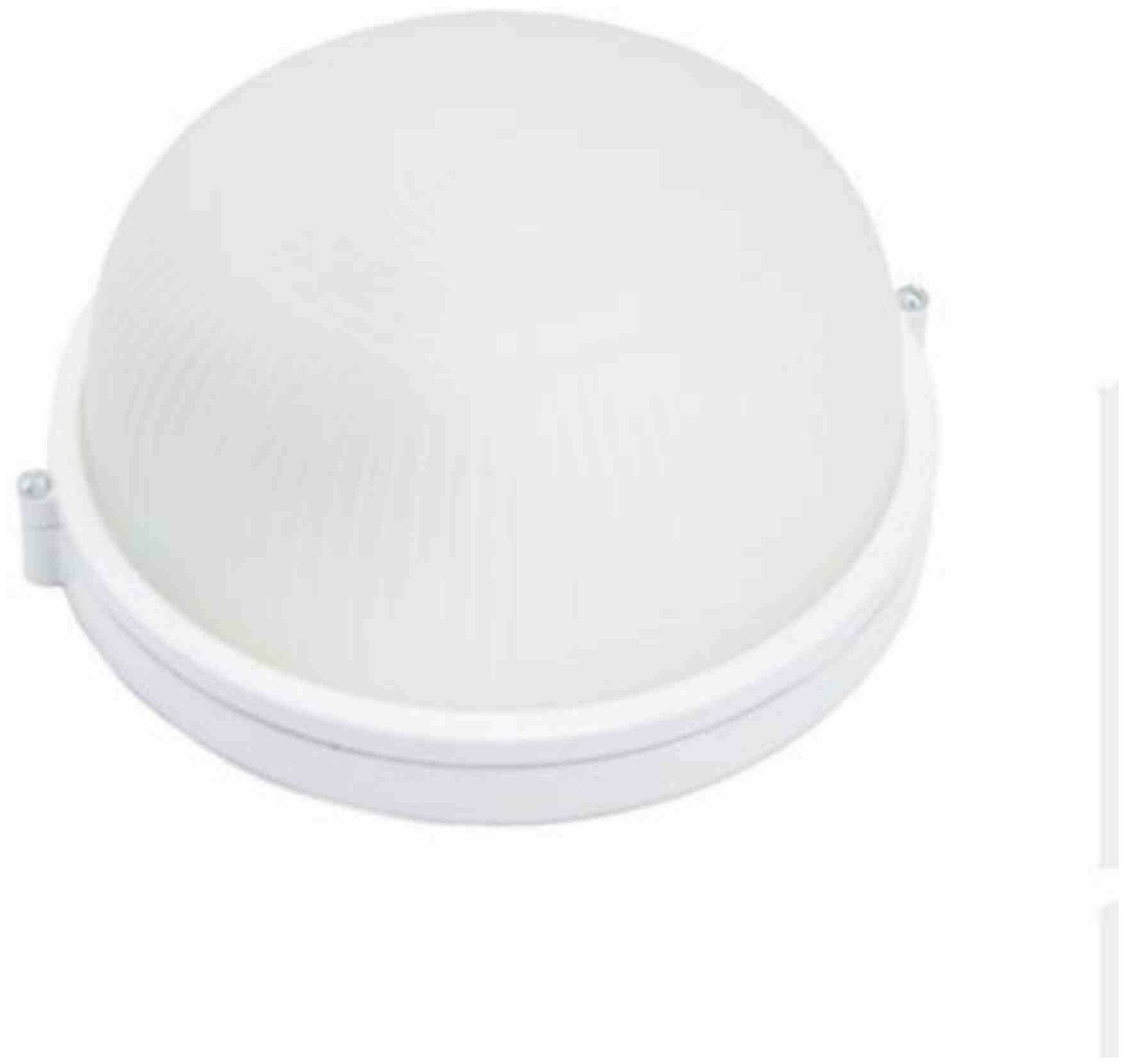 фото 11-20 (НБП 03-100-001) Свет-ик влагозащ, круг белый, корпус алюминий, рас-ль стекло, IP54, E27,100Вт,130С