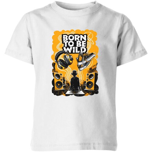 born to be wild Футболка Us Basic, размер 12, белый