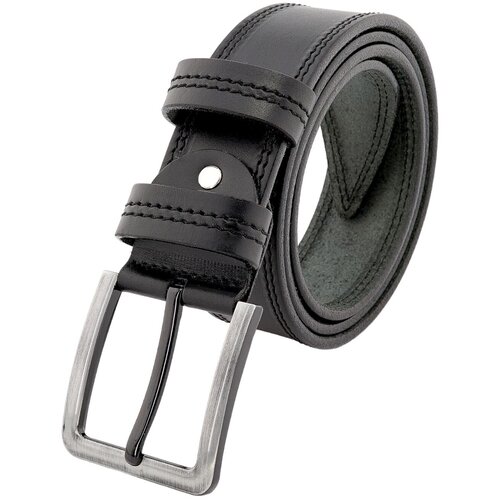 Ремень мужской Belt Premium 45мм из натуральной итальянской кожи бордового цвета с классической пряжкой из металла и длиной 125 см (арт. 3824)