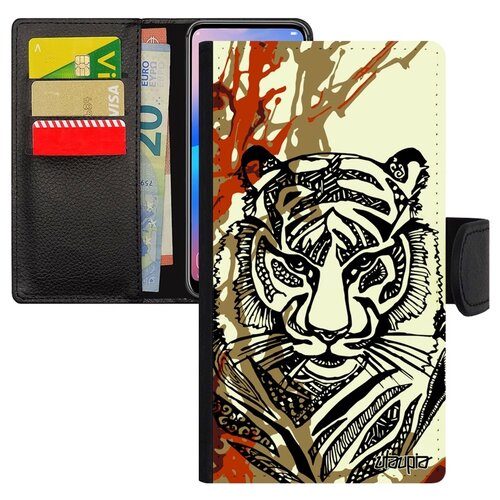 фото Чехол-книжка на смартфон apple iphone 6 6s plus, "тигр" сибирь африка utaupia