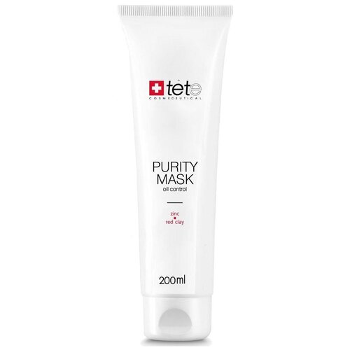 Купить TETe Cosmeceutical Purity Mask Себорегулирующая очищающая маска для лица с цинком и красной глиной, 200 мл