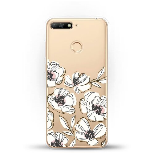 фото Силиконовый чехол цветы на huawei y6 prime (2018) andy & paul