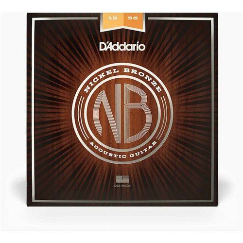 Комплект струн для акустической гитары 12 - 56 D'Addario NB1256