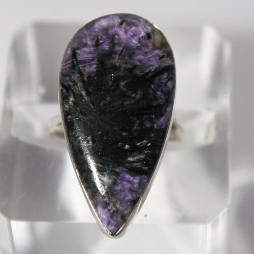 Кольцо True Stones, чароит, размер 17, фиолетовый колье true stones чароит фиолетовый