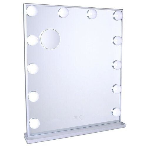 Зеркало гримерное настольное L606V12 белое /зеркало косметическое, зеркало LED подсветкой для макияжа, макияжное зеркало