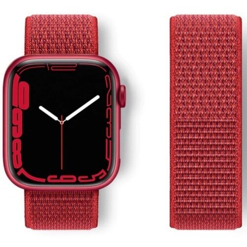 Ремешок для смарт-часов фитнес-браслета универсальный 20 мм нейлоновый тканевый браслет Xiaomi Samsung Huawei Honor красный 249₽