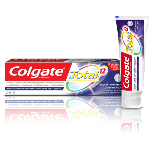 Зубная паста COLGATE 75мл TOTAL 12 Профессиональная Отбеливающая