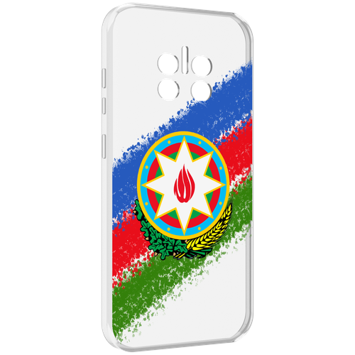 Чехол MyPads герб флаг Азербайджана для Doogee V11 задняя-панель-накладка-бампер чехол mypads герб флаг крыма 1 для doogee v11 задняя панель накладка бампер