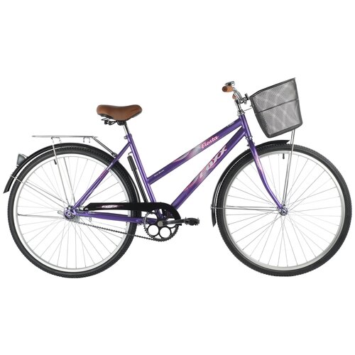 Туристический велосипед Foxx Fiesta 28 (2021) фиолетовый 20 (требует финальной сборки) передняя корзина на велосипед trix 4662 4685 12 16 черный желтый