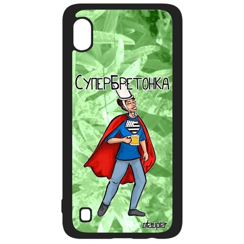 фото Чехол для телефонов galaxy a10, "супербретонка" комикс веселый utaupia