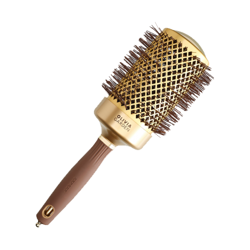 Olivia Garden термобрашинг EXPERT BLOWOUT SHINE Wavy Bristles Gold&Brown 65, диаметр 6.5 см