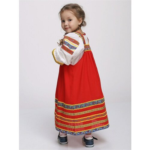 фото Русский народный сарафан детский дарья красный русский винтаж