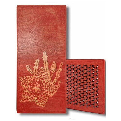 фото Доска садху с динамическими гвоздями, рафлезия - 407 шаг 10мм красная goodwood