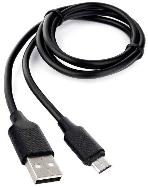 Cablexpert Кабель Cablexpert CCB-mUSB2-AMBMO2-1MB, microUSB - USB, 2.4 А, 1 м, быстрая зарядка, черный