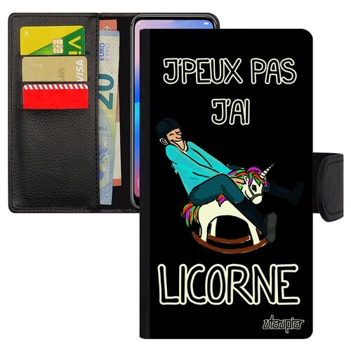 фото Чехол книжка на мобильный redmi note 6 pro, "не могу - у меня единорог!" шутка комикс utaupia