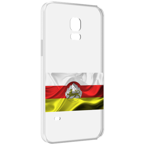 Чехол MyPads герб флаг южная осетия-1 для Samsung Galaxy S5 mini задняя-панель-накладка-бампер