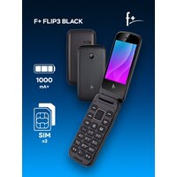 Телефон F+ Flip 3, SIM+micro SIM, черный