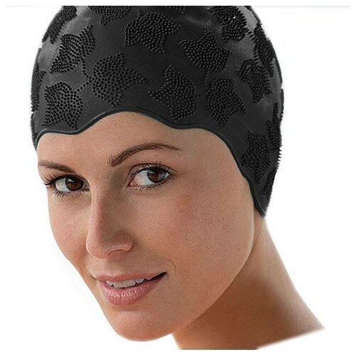 фото Шапочка для плавания женская fashy moulded cap, черный (3100-00-20)