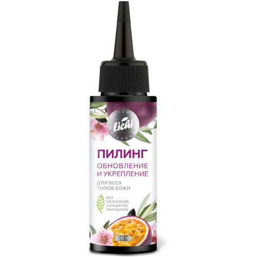 LICHI Миндальный пилинг для кожи головы и волос кислотный с молочной кислотой, 100мл