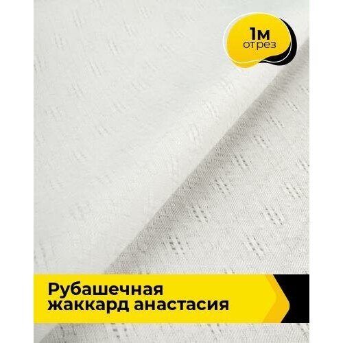 Ткань для шитья и рукоделия Рубашечная жаккард Анастасия 1 м * 150 см, белый 002 ткань для шитья и рукоделия рубашечная жаккард анастасия 2 м 150 см белый 002